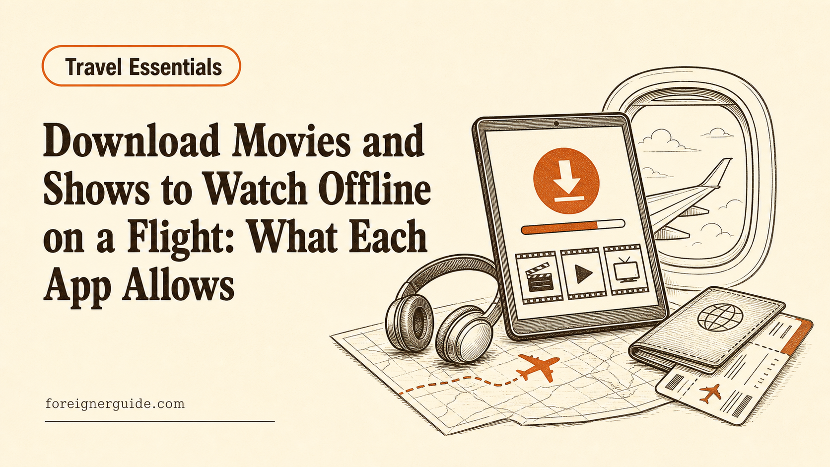 Download Movies and Shows to Watch Offline on a Flight: What Each App Allows