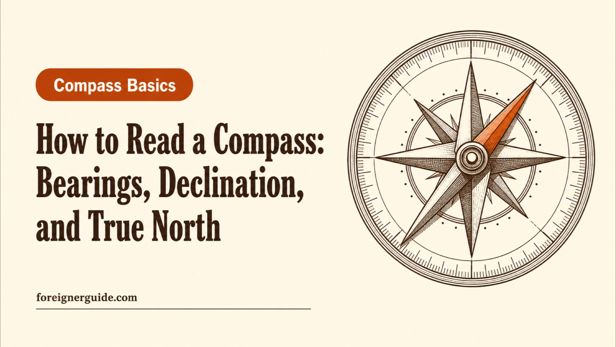 How to Read a Compass: Bearings, Declination, and True North